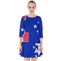 Flag Of The French Southern And Antarctic Lands Smock Dress by abbeyz71