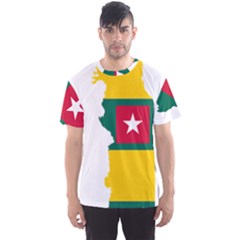Togo Flag Map Geography Outline Men s Sports Mesh Tee