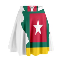 Togo Flag Map Geography Outline High Waist Skirt