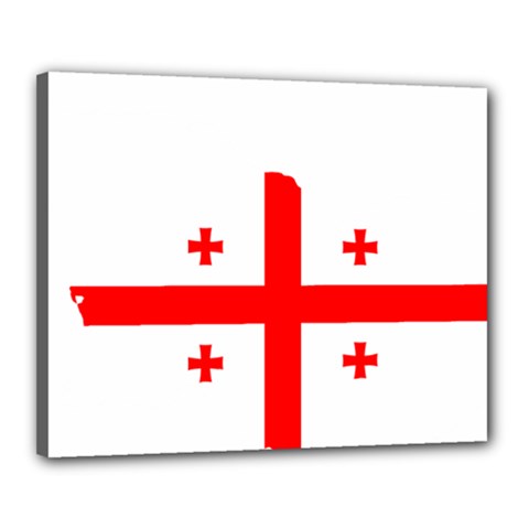 Borders Country Flag Geography Map Canvas 20  X 16  (stretched)