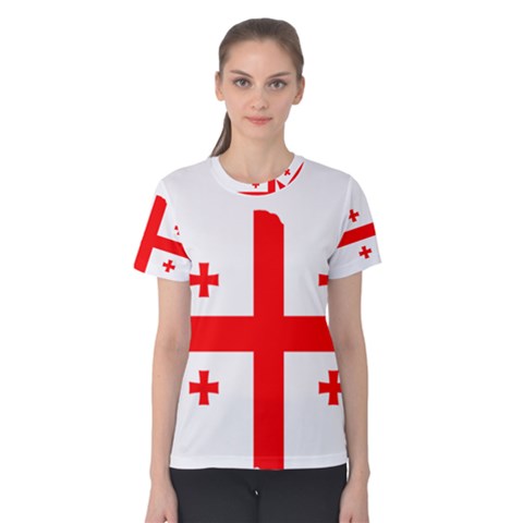 Borders Country Flag Geography Map Women s Cotton Tee by Sapixe