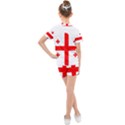 Borders Country Flag Geography Map Kids  Mesh Tee and Shorts Set View2