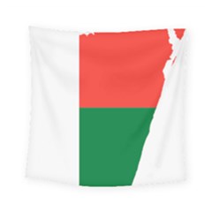 Madagascar Flag Map Geography Square Tapestry (small) by Sapixe