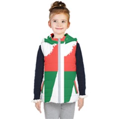 Madagascar Flag Map Geography Kids  Hooded Puffer Vest