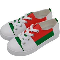 Madagascar Flag Map Geography Kids  Low Top Canvas Sneakers by Sapixe