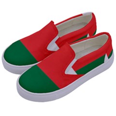 Madagascar Flag Map Geography Kids  Canvas Slip Ons by Sapixe