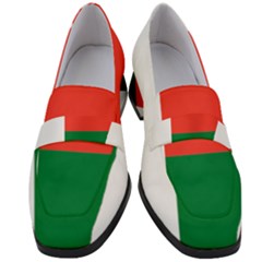 Madagascar Flag Map Geography Women s Chunky Heel Loafers