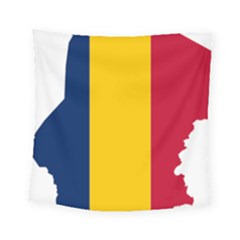 Chad Flag Map Geography Outline Square Tapestry (small) by Sapixe