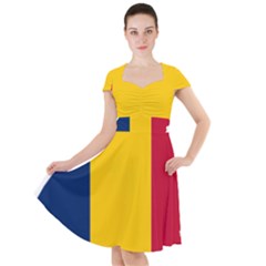 Chad Flag Map Geography Outline Cap Sleeve Midi Dress by Sapixe
