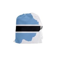 Botswana Flag Map Geography Drawstring Pouch (medium) by Sapixe