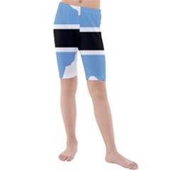 Botswana Flag Map Geography Kids  Mid Length Swim Shorts