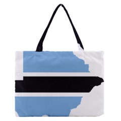 Botswana Flag Map Geography Zipper Medium Tote Bag by Sapixe