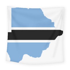 Botswana Flag Map Geography Square Tapestry (large) by Sapixe