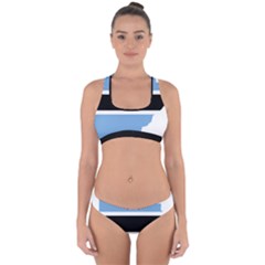 Botswana Flag Map Geography Cross Back Hipster Bikini Set