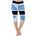 Botswana Flag Map Geography Lightweight Velour Cropped Yoga Leggings View1