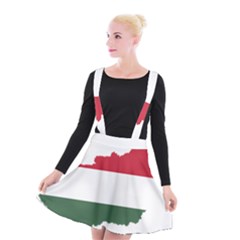Hungary Country Europe Flag Suspender Skater Skirt