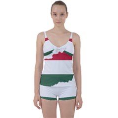 Hungary Country Europe Flag Tie Front Two Piece Tankini