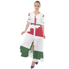 Hungary Country Europe Flag Waist Tie Boho Maxi Dress by Sapixe