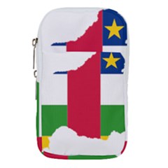 Central African Republic Flag Map Waist Pouch (small) by Sapixe