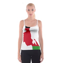 Malawi Flag Map Geography Outline Spaghetti Strap Top
