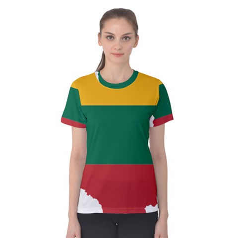 Lithuania Country Europe Flag Women s Cotton Tee by Sapixe