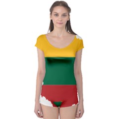 Lithuania Country Europe Flag Boyleg Leotard  by Sapixe