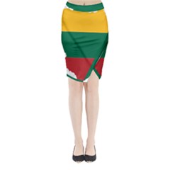 Lithuania Country Europe Flag Midi Wrap Pencil Skirt by Sapixe