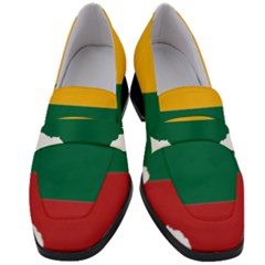 Lithuania Country Europe Flag Women s Chunky Heel Loafers by Sapixe