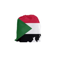 Sudan Flag Map Geography Outline Drawstring Pouch (small)