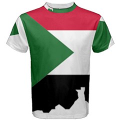 Sudan Flag Map Geography Outline Men s Cotton Tee by Sapixe