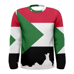 Sudan Flag Map Geography Outline Men s Long Sleeve Tee by Sapixe