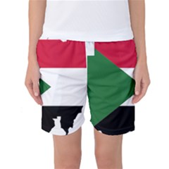 Sudan Flag Map Geography Outline Women s Basketball Shorts