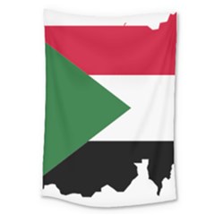 Sudan Flag Map Geography Outline Large Tapestry