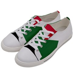 Sudan Flag Map Geography Outline Women s Low Top Canvas Sneakers