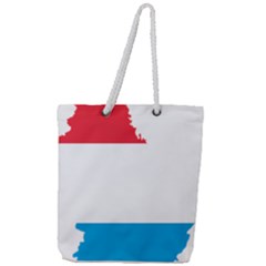 Luxembourg Country Europe Flag Full Print Rope Handle Tote (large) by Sapixe