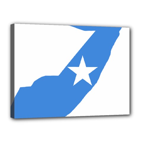 Somalia Flag Map Geography Outline Canvas 16  X 12  (stretched) by Sapixe