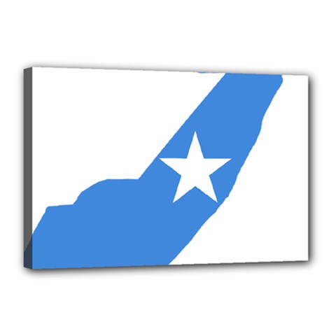 Somalia Flag Map Geography Outline Canvas 18  X 12  (stretched) by Sapixe