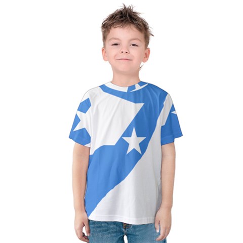 Somalia Flag Map Geography Outline Kids  Cotton Tee by Sapixe