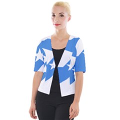 Somalia Flag Map Geography Outline Cropped Button Cardigan by Sapixe