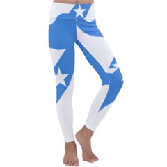 Somalia Flag Map Geography Outline Kids  Lightweight Velour Classic Yoga Leggings by Sapixe