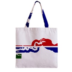 Gambia Flag Map Geography Outline Zipper Grocery Tote Bag by Sapixe