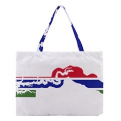 Gambia Flag Map Geography Outline Medium Tote Bag by Sapixe