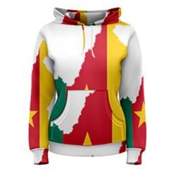 Cameroon Flag Map Geography Women s Pullover Hoodie by Sapixe