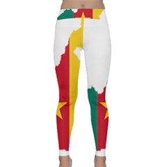 Cameroon Flag Map Geography Classic Yoga Leggings by Sapixe