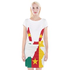 Cameroon Flag Map Geography Braces Suspender Skirt by Sapixe