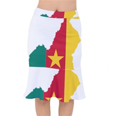 Cameroon Flag Map Geography Short Mermaid Skirt