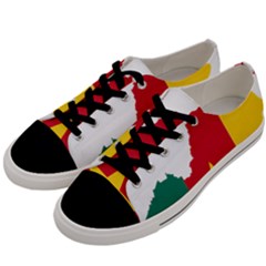 Cameroon Flag Map Geography Men s Low Top Canvas Sneakers