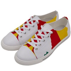 Cameroon Flag Map Geography Women s Low Top Canvas Sneakers by Sapixe
