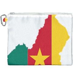 Cameroon Flag Map Geography Canvas Cosmetic Bag (xxxl) by Sapixe