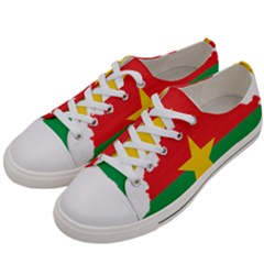 Burkina Faso Flag Map Geography Women s Low Top Canvas Sneakers by Sapixe
